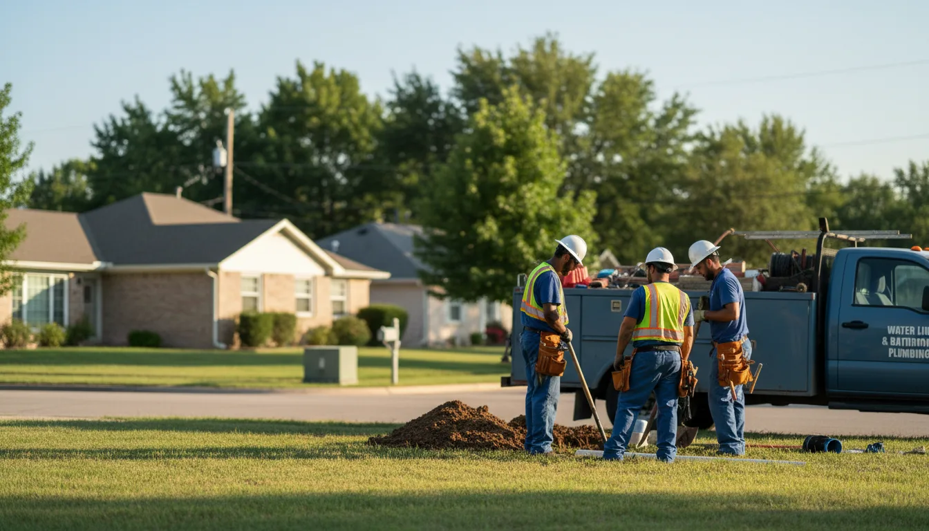Residential water line and bathroom plumbing service in Gruver, TX